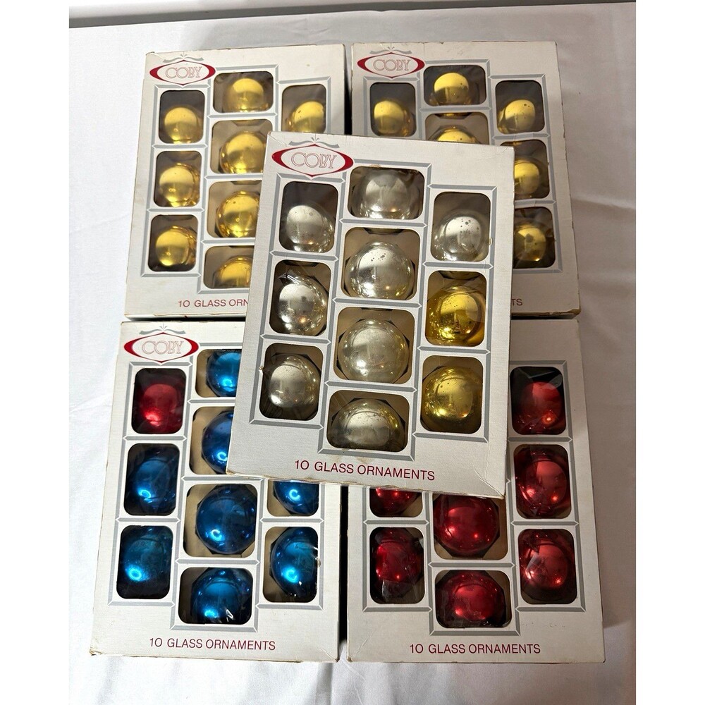 Vintage Coby Glass Christmas Ornaments – Lot of 50